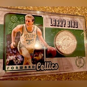Highland Mint NBA Boston Celtics Larry Bird Silver Coin Card